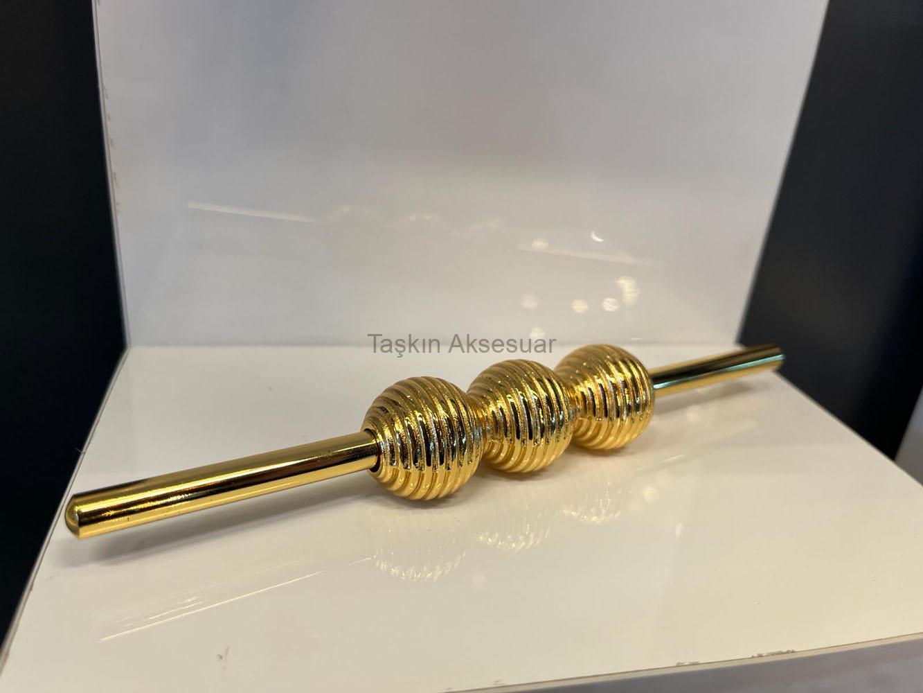 PETRAORTALIÇİZGİLİ(5) Petra Ortalı Çizgili Metal Kulp 32-128mm Altın Renk Gold - Görsel 1