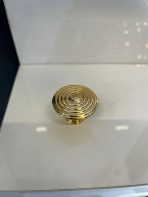 Çizgili Mantar Metal Düğme Kulp Çap 35mm Tek Delikli Altın Renk Gold - Görsel 5