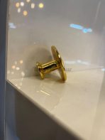Mantar Metal Düğme Kulp Çap 35-40mm Tek Delikli Altın Renk Gold - Görsel 4