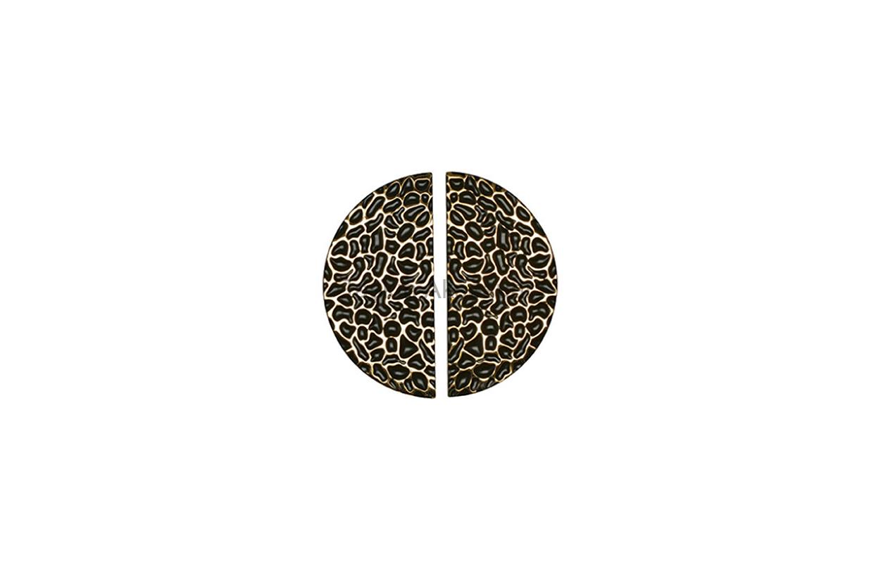 KRATER-KULP-64-MM-SIYAH-ALTIN Krater Metal Kulp 64mm Mat Siyah Altın Renk Gold - Görsel 1