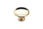 Mantar Metal Düğme Kulp Çap 35-40mm Tek Delikli Altın Renk Gold