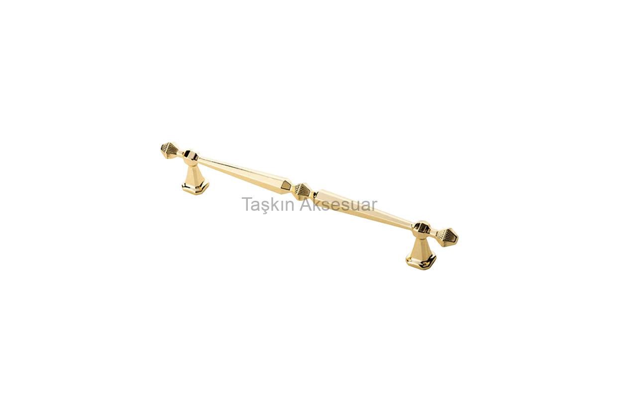 NAPOLI-KULP-CIZGILI-160MM-ALTIN Napoli Metal Kulp 96-128-160mm Altın Renk Gold - Görsel 1