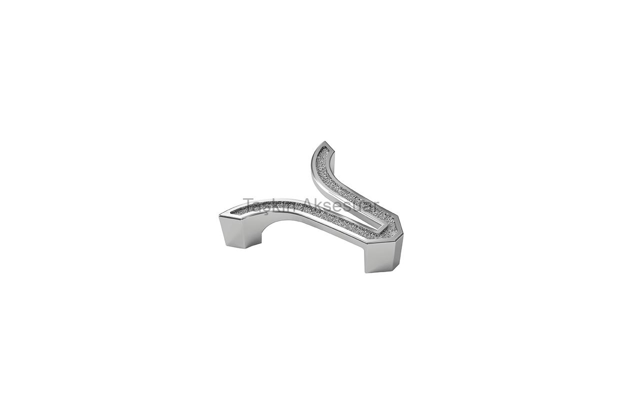 PELIKAN-KULP-64MM-KROM Pelikan Metal Kulp 64mm Krom Renk Gümüş - Görsel 1