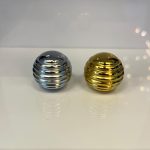 Petek Küre Metal Düğme Kulp Tek Delikli Krom Altın Renk Gold Gümüş Çizgili