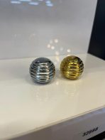 Petek Küre Metal Düğme Kulp Tek Delikli Krom Altın Renk Gold Gümüş Çizgili - Görsel 2