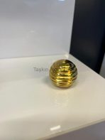Petek Küre Metal Düğme Kulp Tek Delikli Krom Altın Renk Gold Gümüş Çizgili - Görsel 9