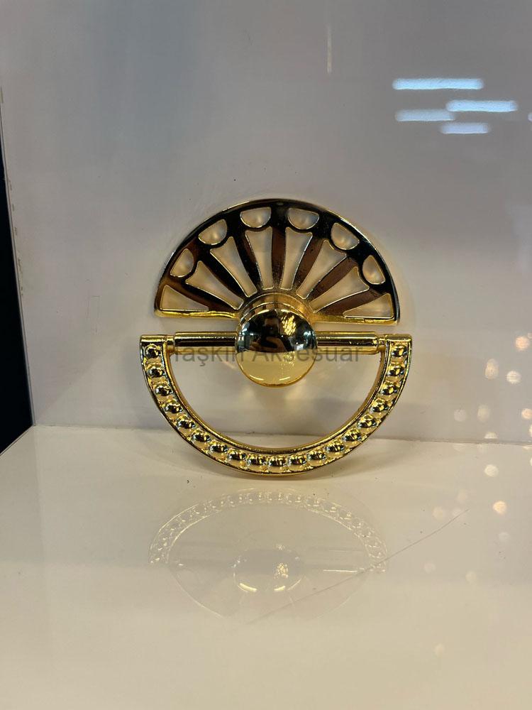 RozellaDüğmeAltın(2) Rozella Düğme Metal Sarkaç Kulp Altın Renk Gold Tek Delikli Sallantılı - Görsel 1