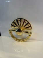 Rozella Düğme Metal Sarkaç Kulp Altın Renk Gold Tek Delikli Sallantılı - Görsel 2