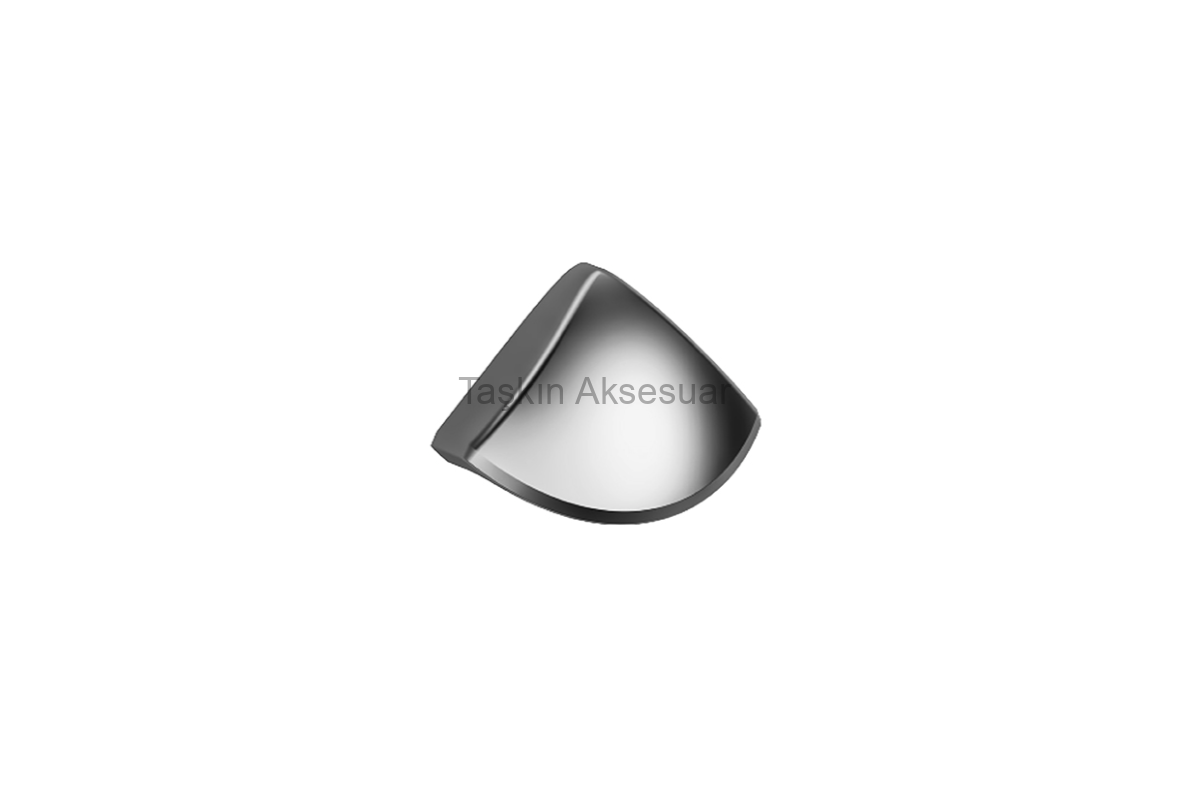 SHELL-DUZ-KROM-64mm Shell Metal Kulp Düz 64mm Krom Renk Gümüş - Görsel 1