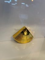 Shell Metal Kulp Çizgili 64mm Altın Renk Gold - Görsel 2
