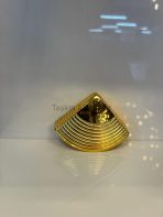 Shell Metal Kulp Çizgili 64mm Altın Renk Gold - Görsel 3