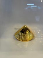 Shell Metal Kulp Çizgili 64mm Altın Renk Gold - Görsel 5