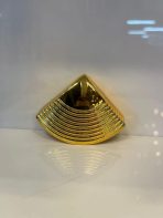 Shell Metal Kulp Çizgili 64mm Altın Renk Gold - Görsel 8