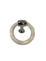 Siva Bambu Metal Düğme Kulp Halka Sarkaç Krom Beyaz Renk Gümüş Tek Delikli