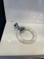 Siva Bambu Metal Düğme Kulp Halka Sarkaç Krom Beyaz Renk Gümüş Tek Delikli - Görsel 3