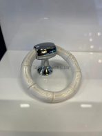 Siva Bambu Metal Düğme Kulp Halka Sarkaç Krom Beyaz Renk Gümüş Tek Delikli - Görsel 2