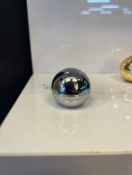 Küre Metal Düğme Kulp Çap 3cm Tek Delikli Krom Renk Gümüş Top Misket Yuvarlak - Görsel 3