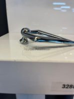 V Misket Sarkaç Metal Düğme Kulp Tek Delikli Üçgen Krom Renk Gümüş - Görsel 4