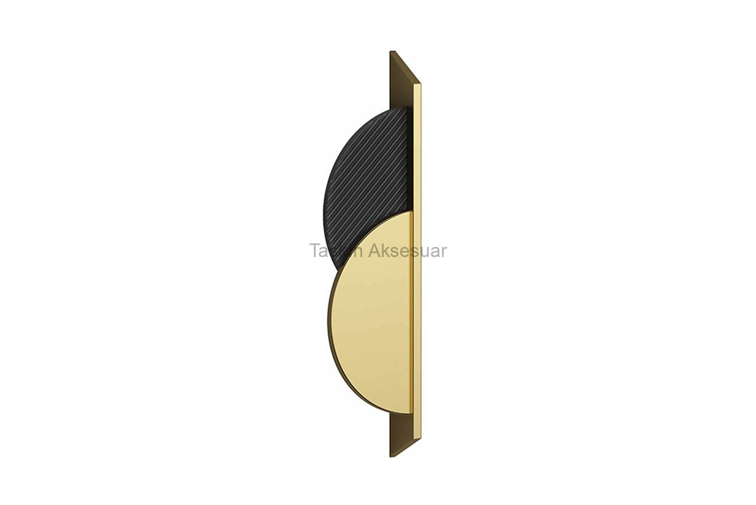 prag Prag Metal Kulp 64mm Altın Mat Siyah Renk Gold - Görsel 1