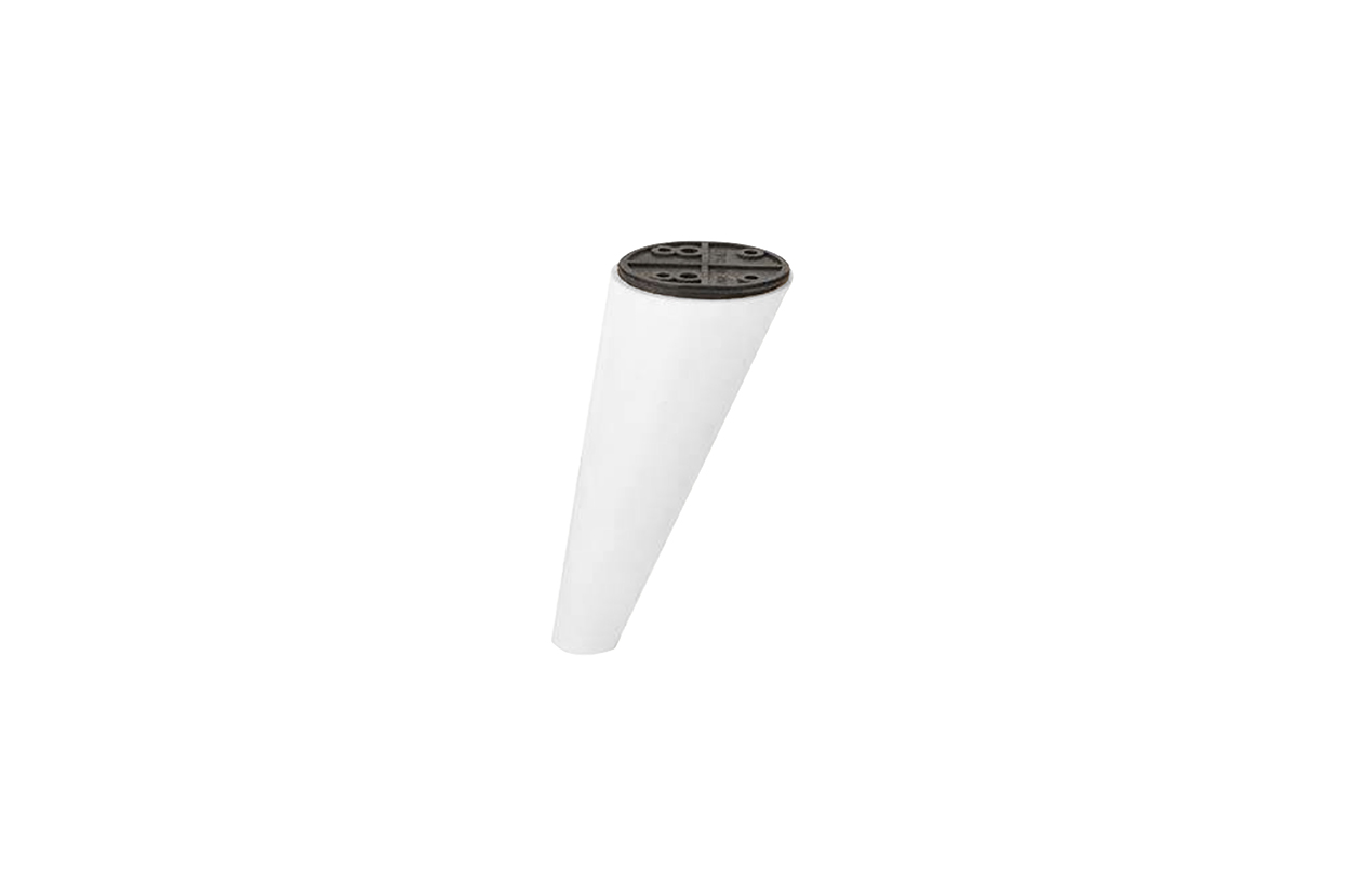 YKS-KONIK-AYAK-15CM-BEYAZ Konik Sert Plastik Ayak 9-12-15-20cm Beyaz Renk - Görsel 1