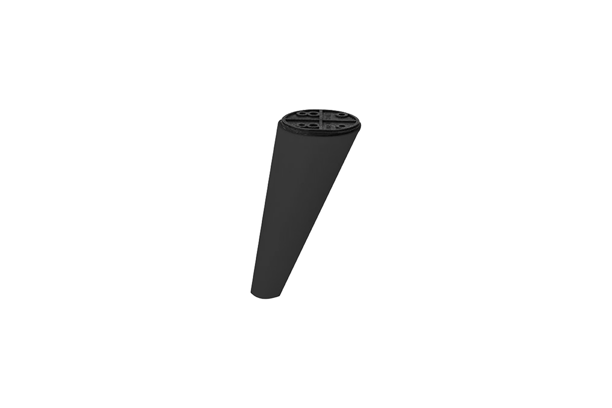 YKS-KONIK-AYAK-15CM-SIYAH Konik Sert Plastik Ayak 9-12-15-20cm Siyah Renk - Görsel 1