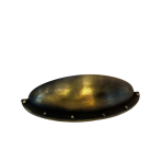 Çanak Metal Mobilya Kulpu 64mm Antik Sarı Renk Tas Midye