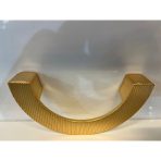 Çizgili Yarım Ay Metal Mobilya Kulpu 96mm Mat Altın Renk Gold - Görsel 4